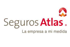 Logo de Seguros Atlas como aliado en coordinación de servicios de enfermería domiciliaria Cuida24 Monterrey